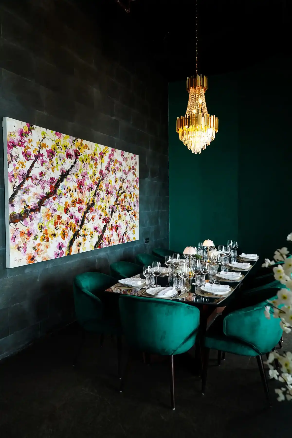 A large table in a restaurant in Sanur