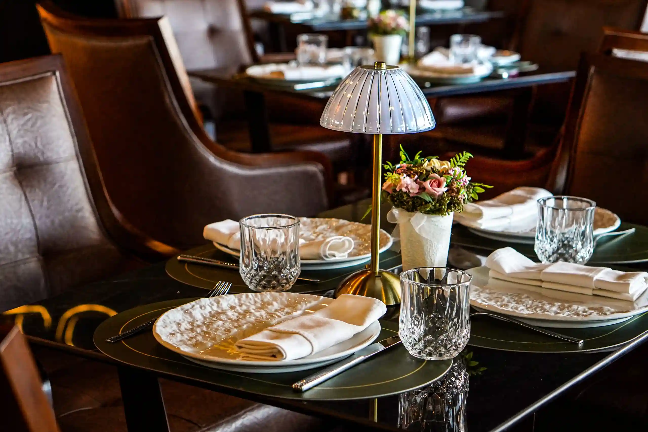 A table set up for large group dining in Sanur